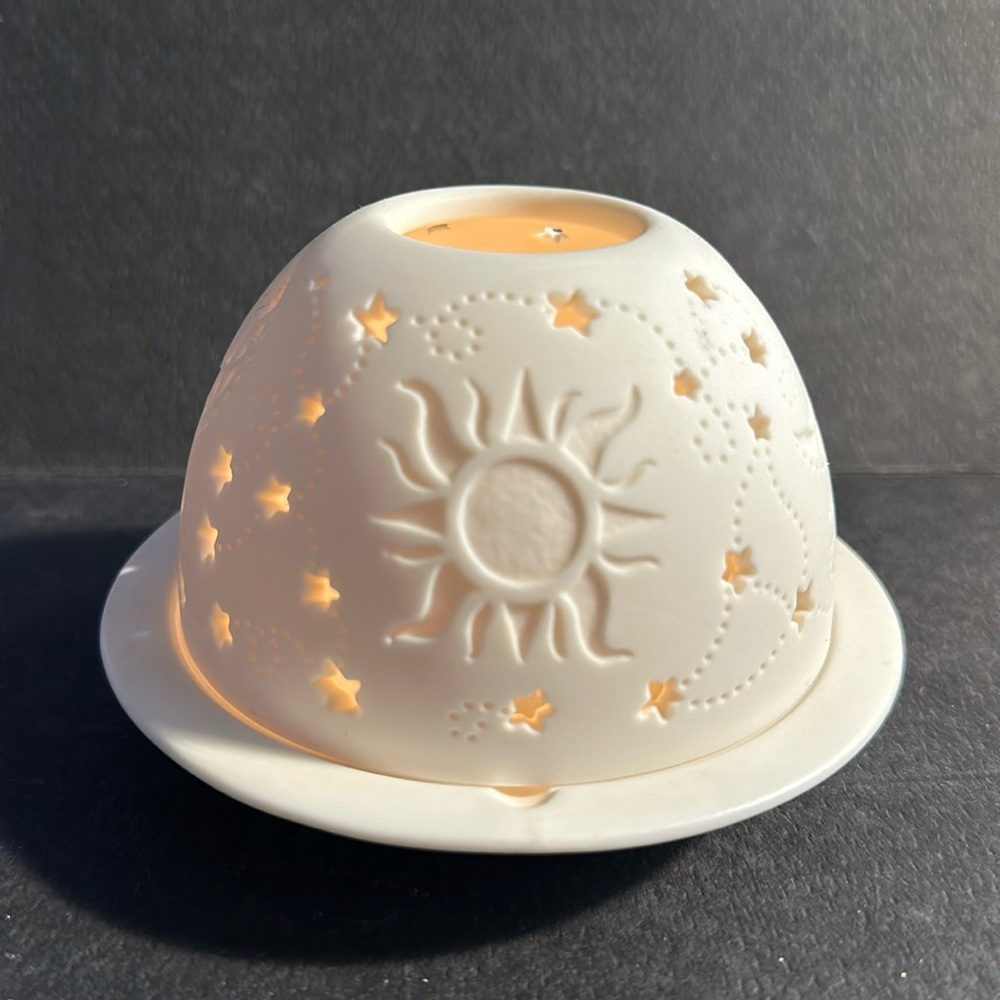 Porcelain bisque fairy lamp